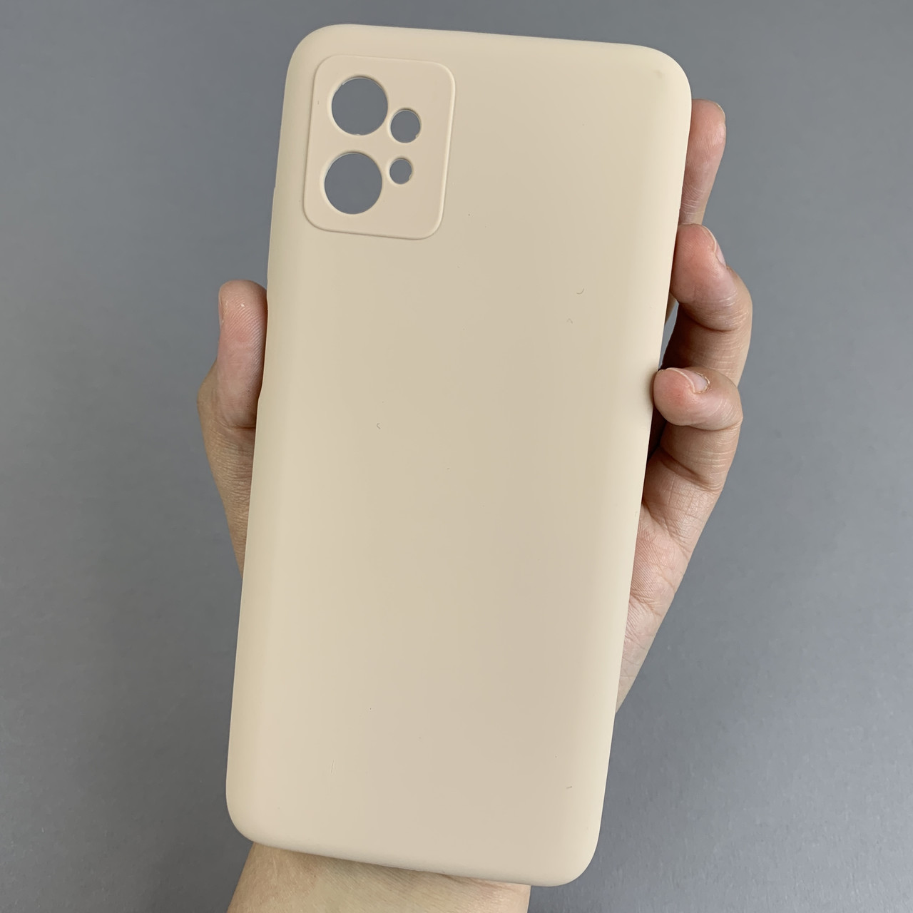 Чохол для Motorola Moto G32 силіконовий кейс чохол з мікрофіброю на телефон моторола мото г32 пудровий r4e