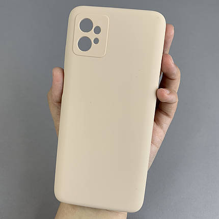 Чохол для Motorola Moto G32 силіконовий кейс чохол з мікрофіброю на телефон моторола мото г32 пудровий r4e, фото 1