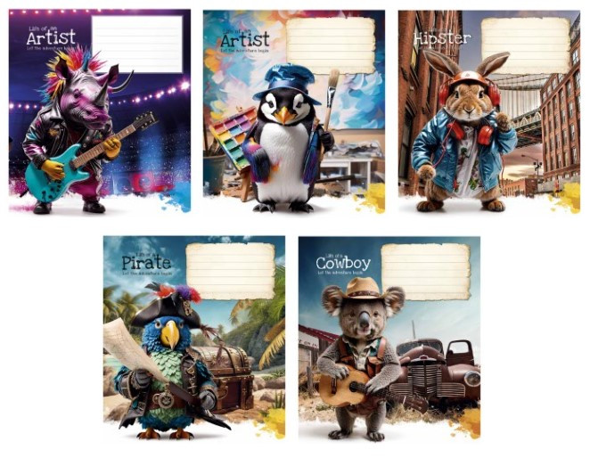 Зошит 18 арк. клітинка "Школярик" / Cool adventures