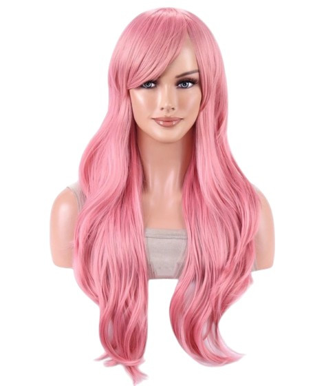 Перука жіноча рожева косплей, термоволокно DC WIG-104