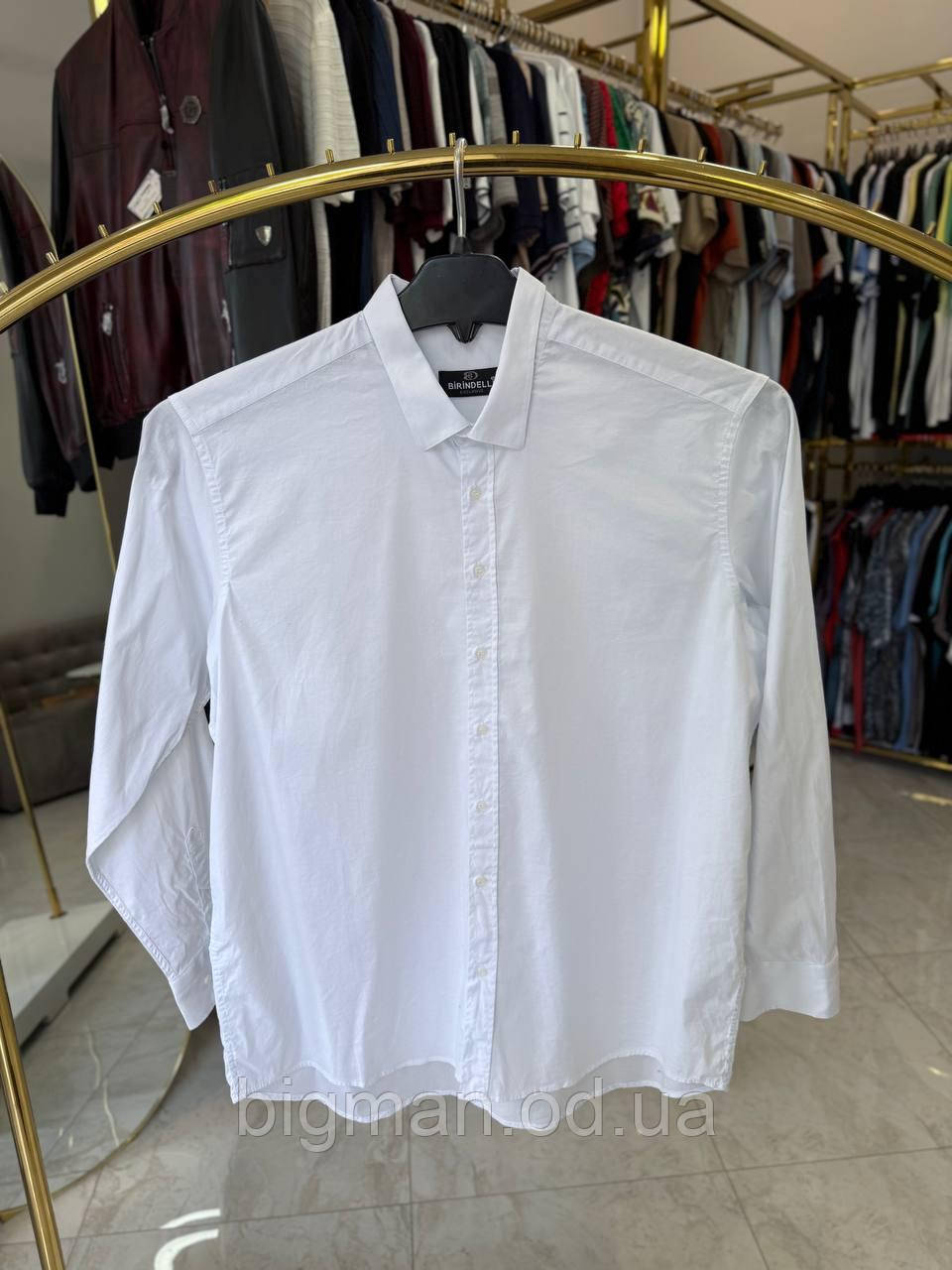 Чоловіча сорочка довгий рукав Birindelli 40838 (батал) 3XL біла