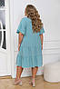 Р. 46-68 Жіноче літнє ярусне плаття-сорочка (код2619) великих розмірів, фото 2