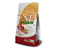 Низькозерновий сухий корм Farmina N&D, для стерилізованих дорослих кішок із куркою та гранатом 1.5 кг