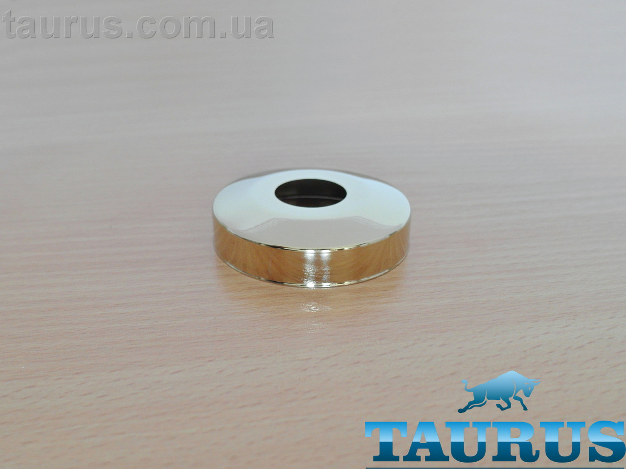 Золотий фланець класичний ThermoPulse Sphere Gold розмір D60 мм / висота 15 мм, під внутрішній розмір 1/5" (20мм). Латунь, фото 1