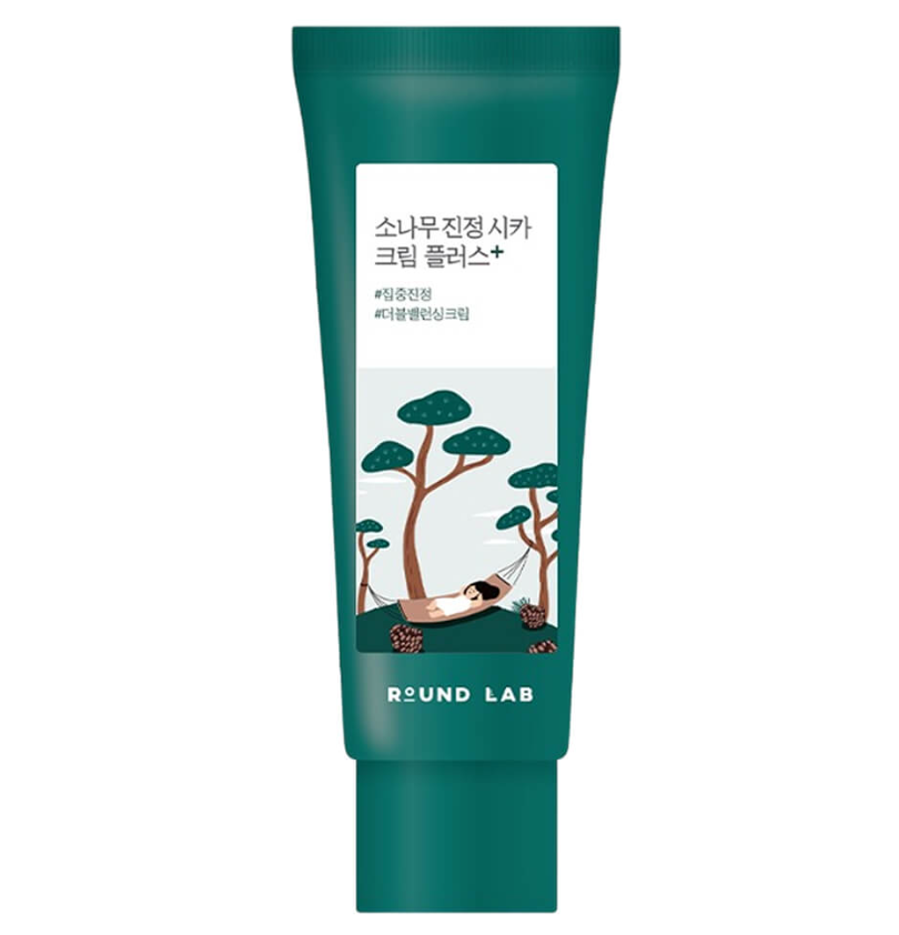 Подвійний крем з екстрактом центели для проблемної шкіри Round Lab Pine Calming Cica Cream Plus 60 мл, фото 1