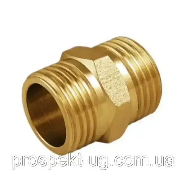 Ніпель латунний посилений 3/4" (Ду20), фото 1