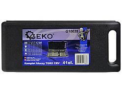 Комплект шестигранних торцевих ключів CRV 40 елементів Geko