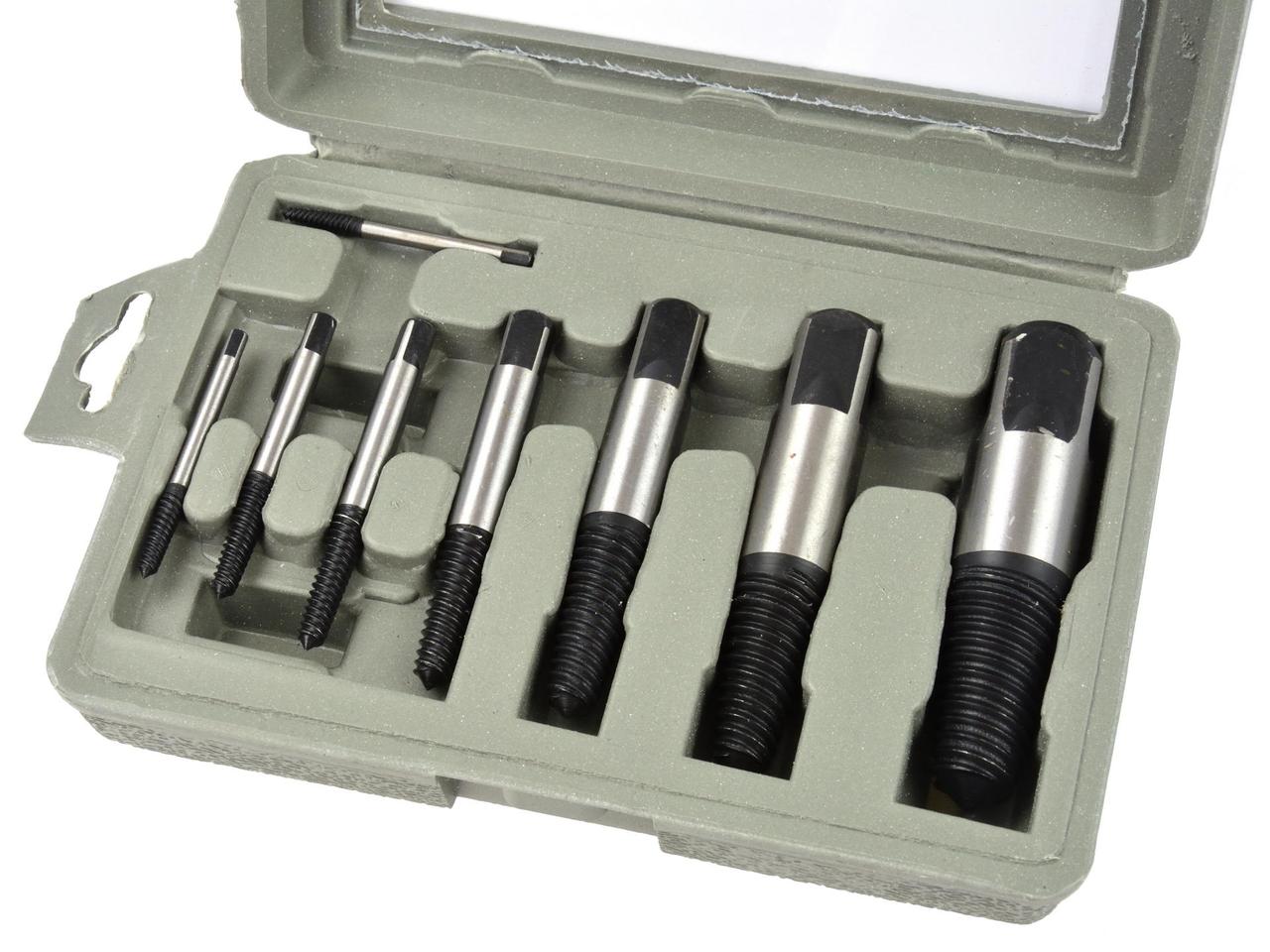 Комплект екстракторів 8 шт для відкручування пошкоджених гайок і болтів Geko, фото 1