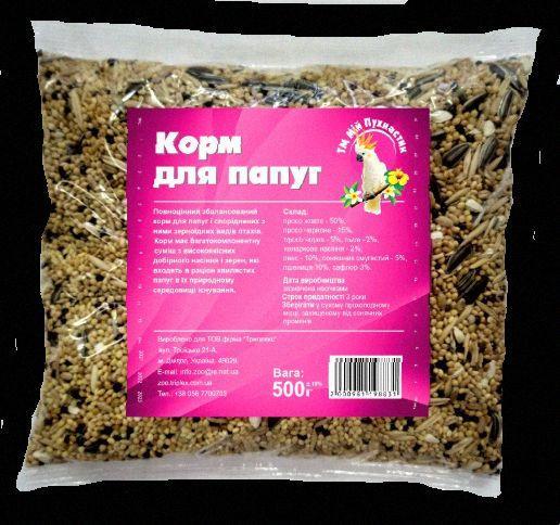 Корм Мій пухнастик, для папуг, 500 г, Якість, фото 1