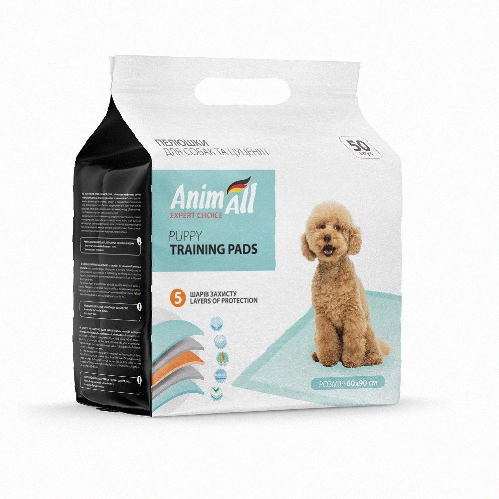 Пелюшки AnimAll Puppy Training Pads для собак і цуценят, 60 х 90 см, 50 штук, Якість, фото 1