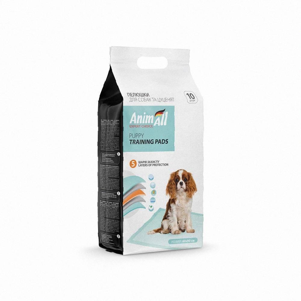 Пелюшки AnimAll Puppy Training Pads для собак і цуценят, 60 х 90 см, 10 штук, Якість, фото 1