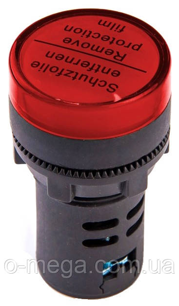 Індикатор світлосигнальний AD22-22DS 230v АC/DC, червоний, фото 1