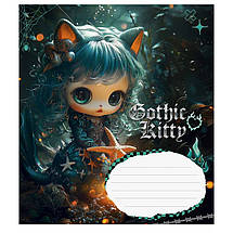 Зошит 18 арк. клітинка "Школярик"ЛАК / Gothic cats, фото 4