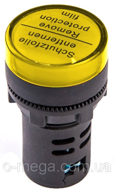 Індикатор світлосигнальний AD22-22DS 230v AC/DC, жовтий