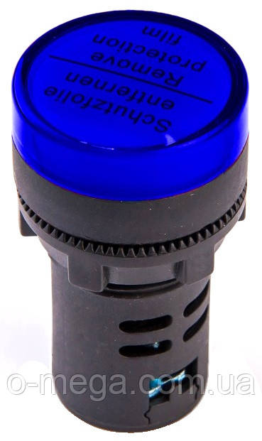 Індикатор світлосигнальний AD22-22DS 230v АC/DC, синій