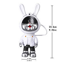 Проектор зоряне небо Заєць космонавт з пультом 23.5 см Rabbit Star, фото 2