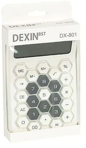 Калькулятор настільний 12-розрядний DEXIN DX-801 білий