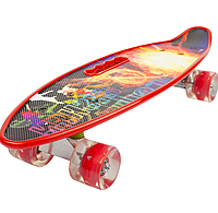 Скейтборд до 80 кг Скейт зі світними колесами Скейт із підсвіткою Пенні борд для хлопчиків Cкейтборди та пінні бороди