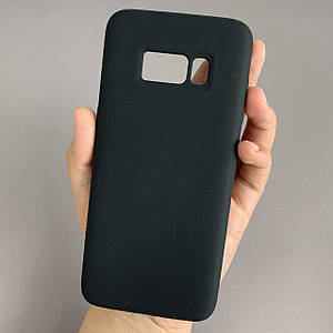 Чохол для Samsung Galaxy S8 силіконовий кейс чохол з мікрофіброю на телефон самсунг с8 чорний r4e