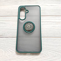 Чохол Armor Ring для Samsung Galaxy A36 5G / A366 протиударний з кільцем Смарагдовий