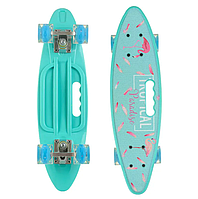 Скейтборд пеніборд з антиковзним покриттям Скейт для катання світні колеса Пенні борд пластборд Скейтборд до 80 кг