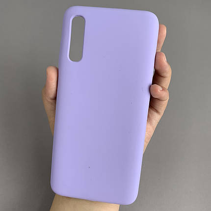 Чохол для Samsung Galaxy A70 силіконовий кейс чохол з мікрофіброю на телефон самсунг а70 бузковий r4e, фото 1