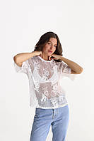 Жіноча футболка з мережива, фото 4