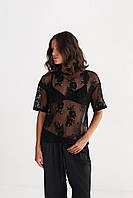 Жіноча футболка з мережива, фото 3