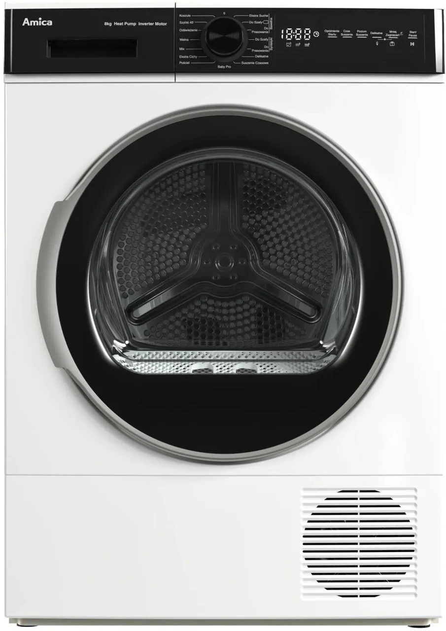 Сушильна машина Amica AD3C83ILEB, тепловий насос, 8 кг