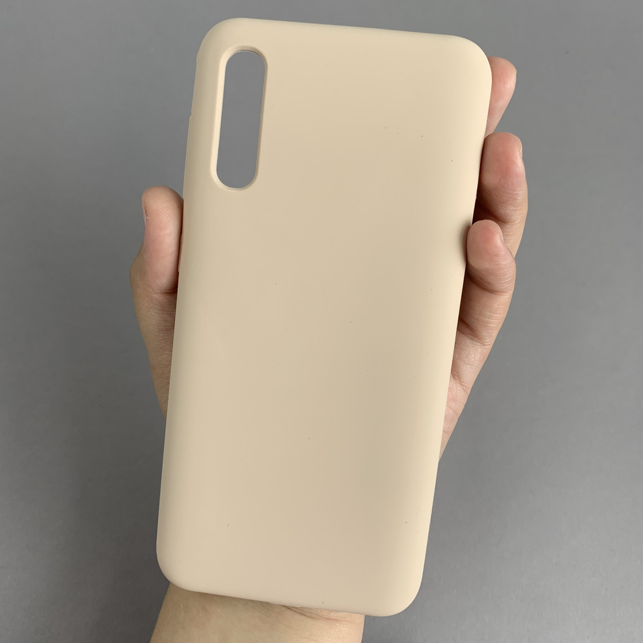 Чохол для Samsung Galaxy A50s силіконовий кейс чохол з мікрофіброю на самсунг а50с пудровий r4e