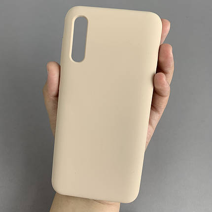 Чохол для Samsung Galaxy A50s силіконовий кейс чохол з мікрофіброю на самсунг а50с пудровий r4e, фото 1
