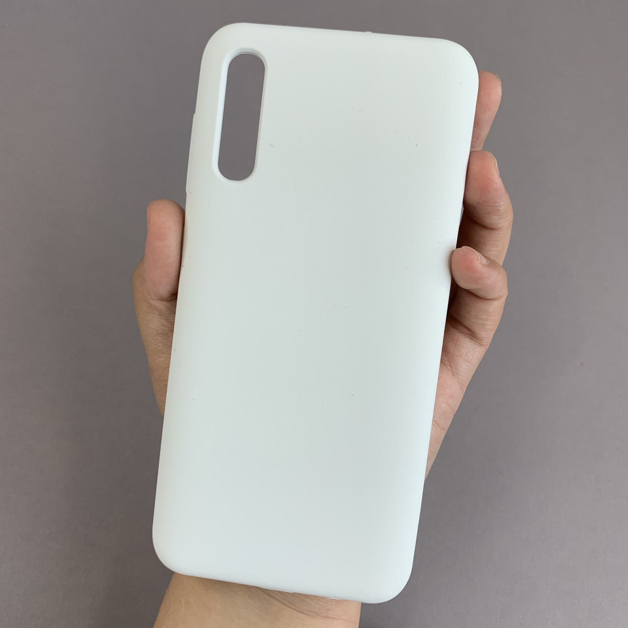 Чохол для Samsung Galaxy A50s силіконовий кейс чохол з мікрофіброю на самсунг а50с білий r4e