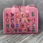 Бізіборд Розвивальна сенсоглядна дошка у формі сумки Рожевий, фото 5