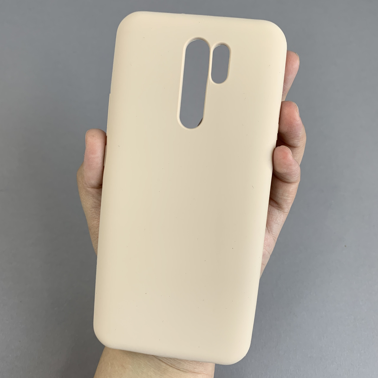 Чохол для Xiaomi Redmi 9 силіконовий кейс чохол з мікрофіброю на телефон сяомі редмі 9 пудровий r4e