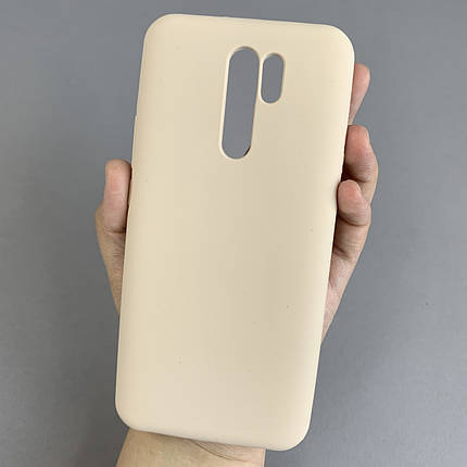 Чохол для Xiaomi Redmi 9 силіконовий кейс чохол з мікрофіброю на телефон сяомі редмі 9 пудровий r4e, фото 1