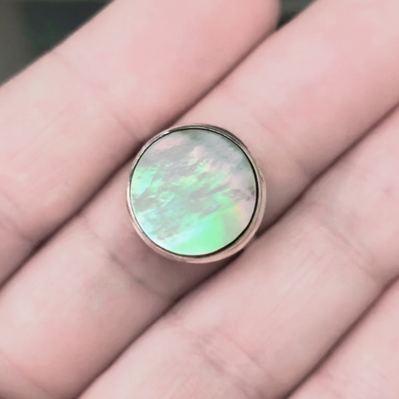 Перламутр срібна каблучка, 2572КП