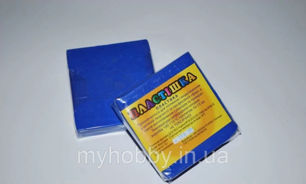 Полимерная глина Пластишка, №0113 ультрамарин, 75 г, фото 1