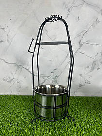 Багатофункціональний кошик для вугілля "Caddy Pro" Black  – Зручність та стиль на висоті 35 см