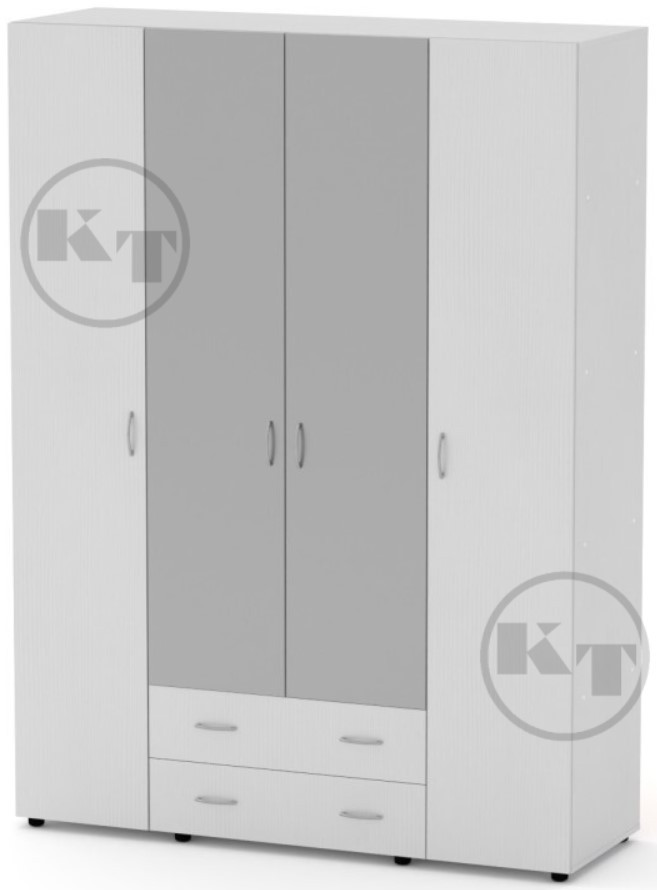 Шафа з дзеркалом містка для речей 160 см Шафа-7 Компаніт купити в Україні, фото 1