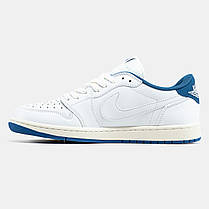 Кросівки Nike Air Jordan 1 Low x Travis Scott x Fragment White Blue — стильний силует та якість, фото 3