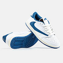 Кросівки Nike Air Jordan 1 Low x Travis Scott x Fragment White Blue — стильний силует та якість, фото 5