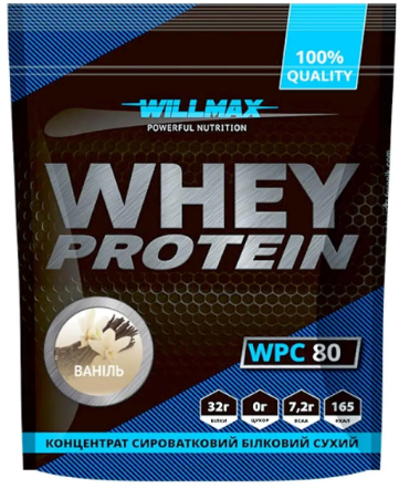 Сироватковий протеїн Willmax Whey Protein 80	920 г ваніль
