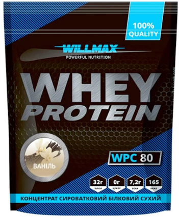 Сироватковий протеїн Willmax Whey Protein 80 920 г ваніль, фото 1