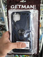 Синій чохол з кільцем і магнітом для Samsung Galaxy A22 4G захист камери, підставка, протиударний