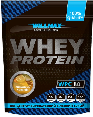 Сироватковий протеїн Willmax Whey Protein 80 920 г лимонний чизкейк