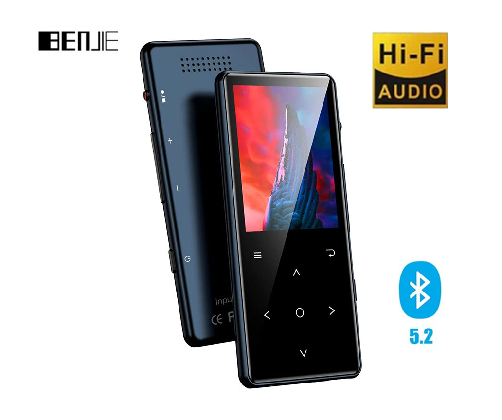 MP3 плеєр Benjie K3 2.4" Bluetooth 5.2 Hi-Fi 64Gb Type C металевий з вбудованим динаміком, фото 1