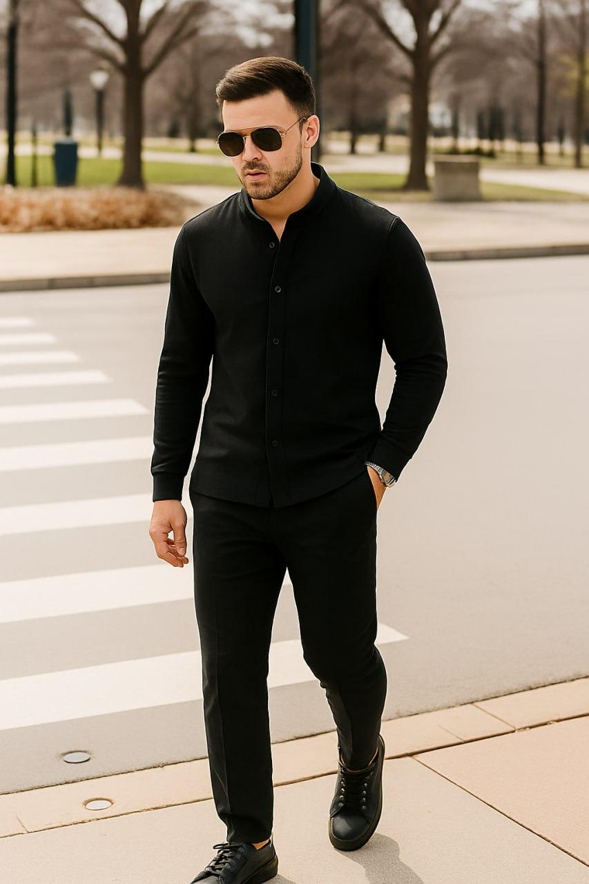 Чоловічий лняний комплект «Classic Linen» – сорочка + штани, фото 1