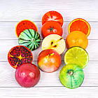 Іграшка антистрес сквіш Фрукти, 10 см 12 шт упаковка, фото 2