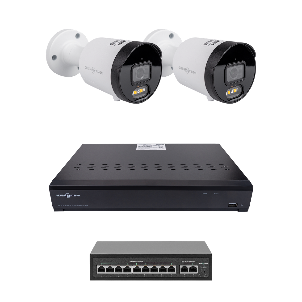 ¶Комплект відеоспостереження на 2 камери GV-IP-K-W102/2 4MP (Ultra AI)