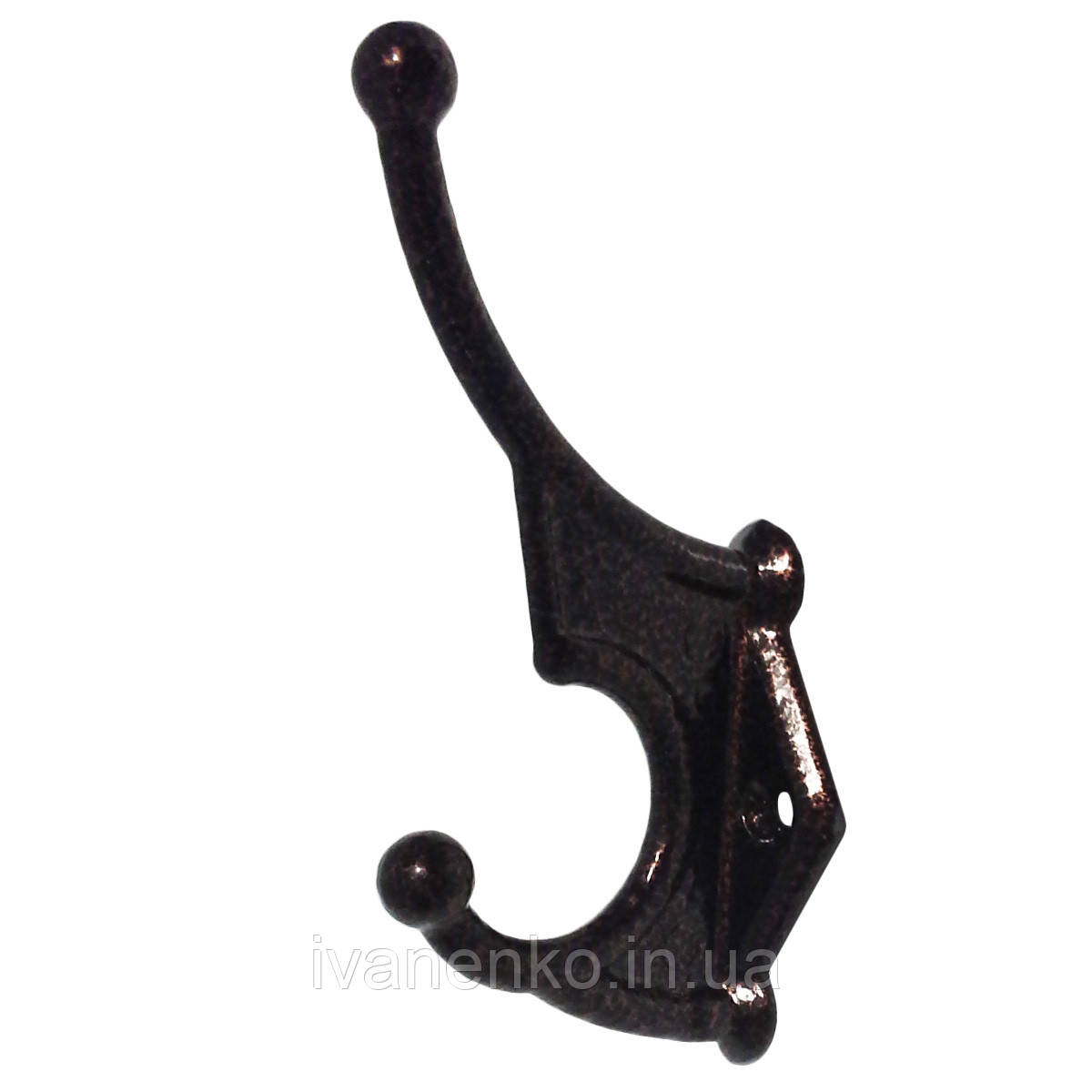 Гачки настінні для одягу в передпокій і примірочні подвійний, фото 1